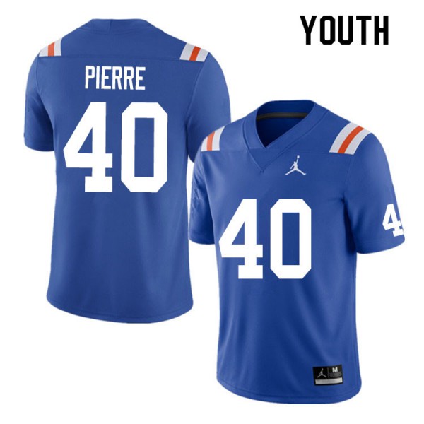 Youth #40 Jesiah Pierre Florida Gators College Football Jersey Throwback